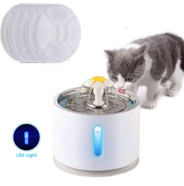 Fontaine à eau fleur en inox – PetsKissy
