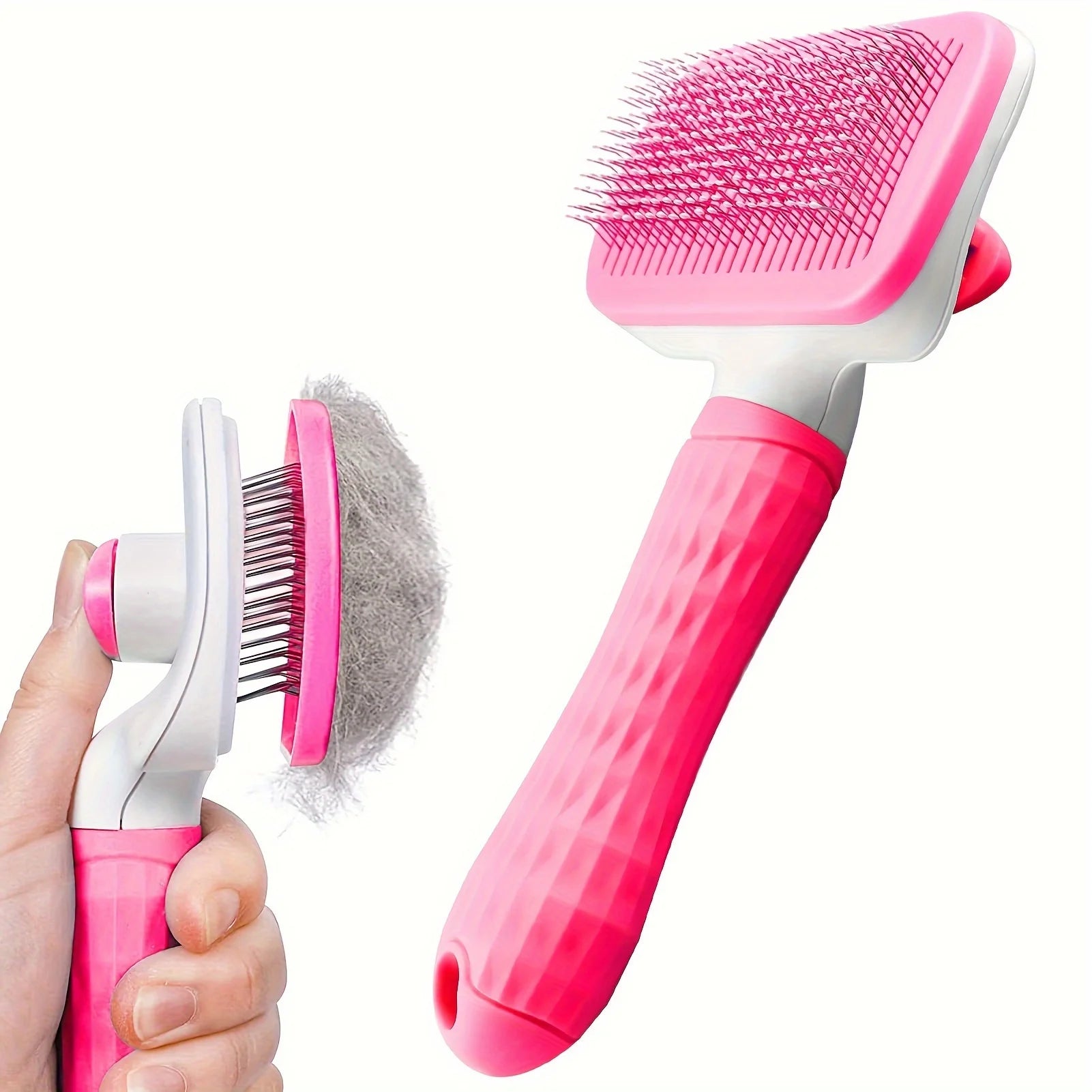 Self-cleaning brush for removing pet hair, pet hair removal comb for dogs and cats,