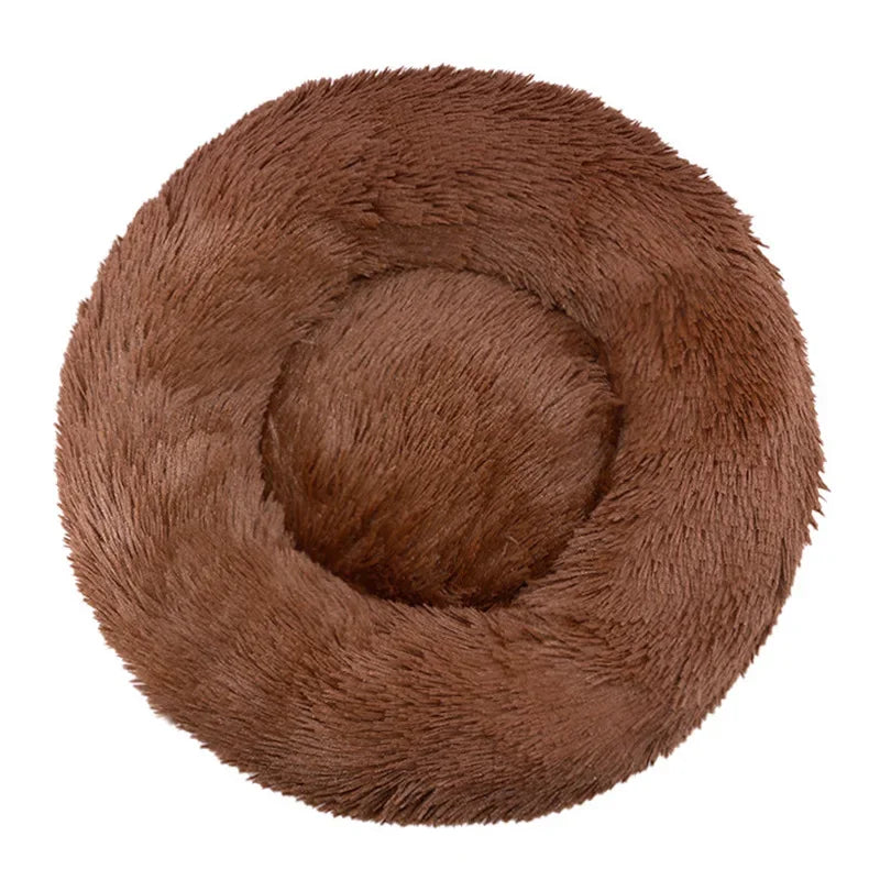 Pet Round Bed, 40 and 70cm, Super Soft Dog Bed and Cat Bed, Warm Winter Pet Nest