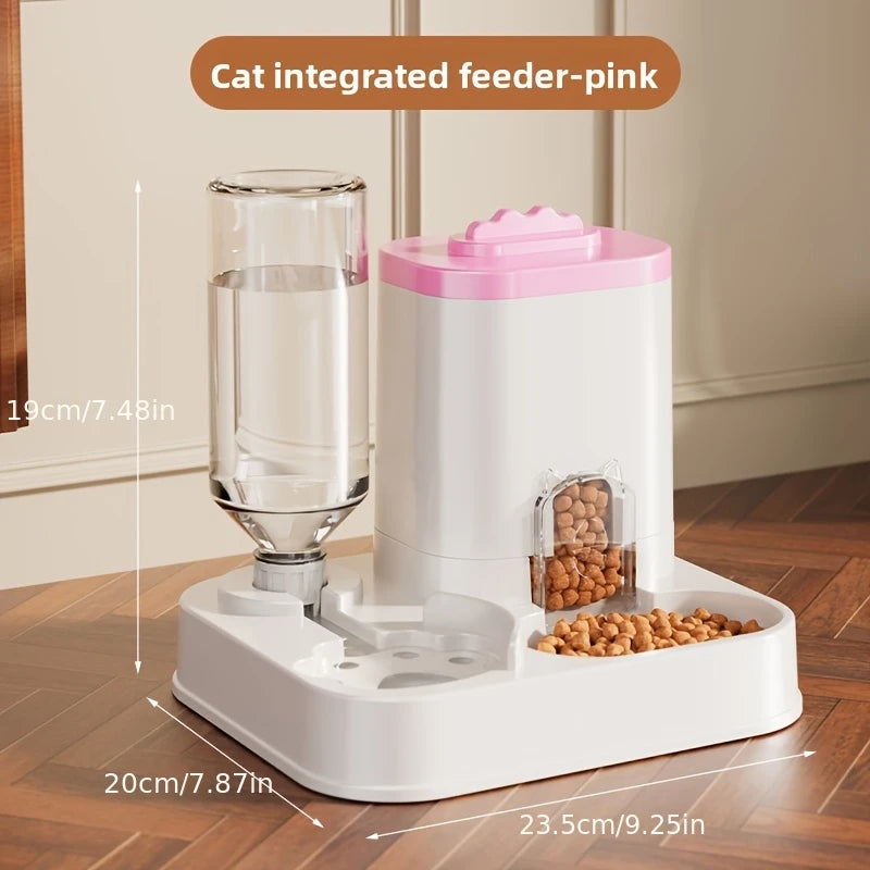 Distributeur automatique de nourriture et d'eau 2 en 1 pour chats et chiens, bol à nourriture, dispositif d'alimentation et d'hydratation, fournitures durables pour animaux de compagnie