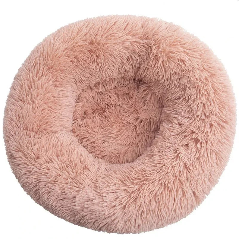 Pet Round Bed, 40 and 70cm, Super Soft Dog Bed and Cat Bed, Warm Winter Pet Nest
