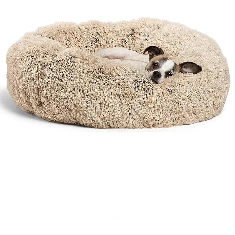 Pet Round Bed, 40 and 70cm, Super Soft Dog Bed and Cat Bed, Warm Winter Pet Nest