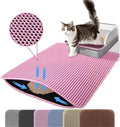Cat Litter Mat, Double Layer Non-slip Pet Litter Trapper Mat, Large Pet Litter Box Mat, Wear-Resistant Filter, Waterproof and Non-slip