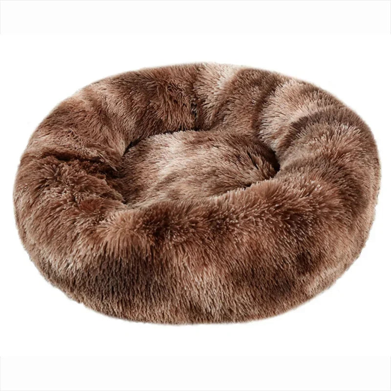 Pet Round Bed, 40 and 70cm, Super Soft Dog Bed and Cat Bed, Warm Winter Pet Nest