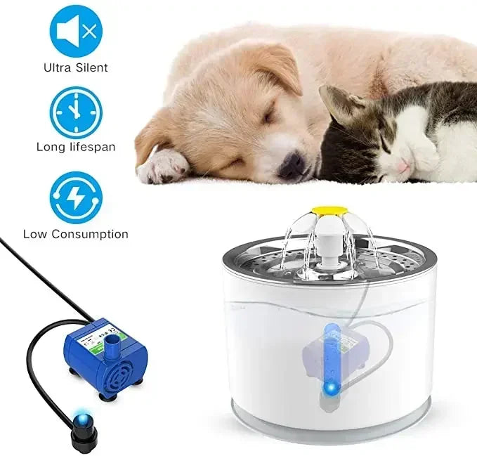 Fontaine d'eau pour chat, bol de boisson pour chien, filtre à charbon actif, distributeur électrique automatique pour animaux de compagnie, bols pour chats, alimenté par USB