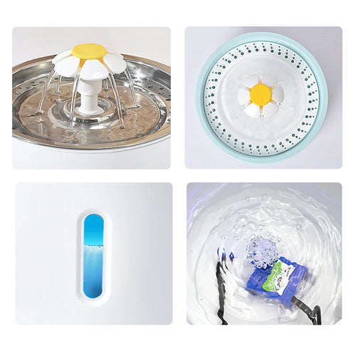 Automatic Stainless Steel Pet Water Fountain - Cats and Dogs