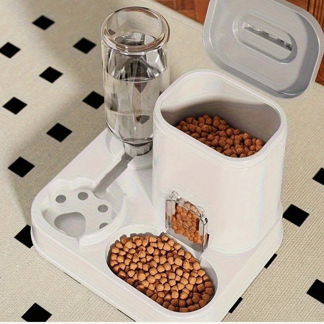 2-in-1 automatische voer- en waterdispenser voor katten en honden, voerbak, voer- en drinkapparaat, duurzame benodigdheden voor huisdieren